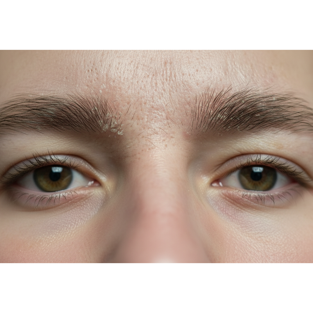 Flaky Red Skin Around Nose or Eyebrows